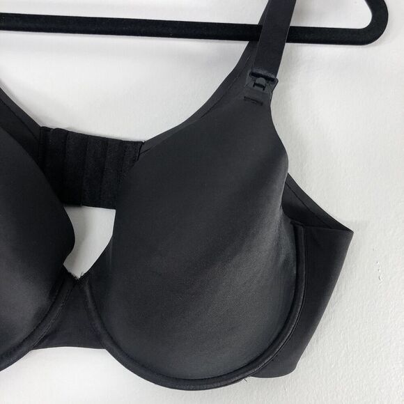 Motherhood Intimates Size 38D Full Coverage Underwire Black Nursing Bra - Picture 2 of 11